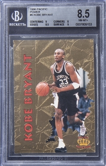 1996-97 Pacific Power #6 Kobe Bryant Rookie Card - BGS NM-MT+ 8.5